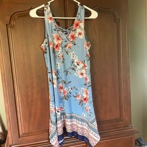 Blue Floral pattern summer dress